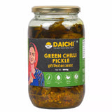 Daichi - Green Chilli Pickle | Crafted with love by women artisans | Sun cured | Cold-pressed mustard oil | In-house spices | No Preservatives