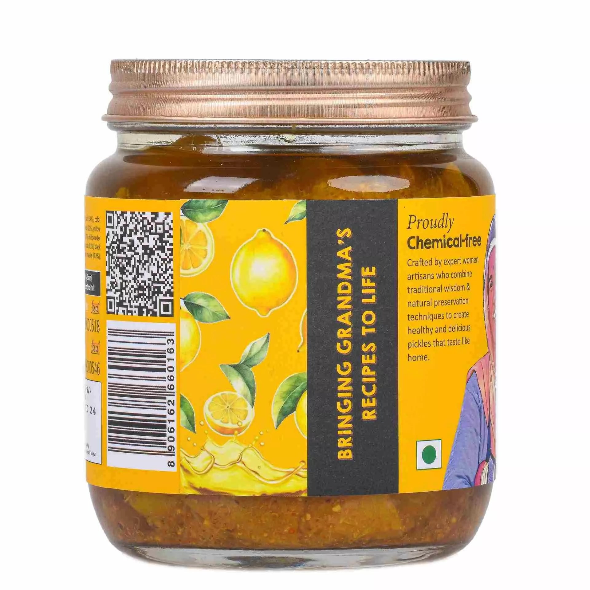 Daichi Tangy Lemon Pickle | Crafted with Love by Women Artisans | Sun-Cured, Handmade with In-House Spices Daichi Tangy Lemon Pickle | Crafted with Love by Women Artisans | Sun-Cured, Handmade with In-House Spices