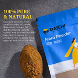 Daichi Cumin Powder (Jeera) | 100% Pure Jeera | Single Origin | Unadulterated | Chemical-Free | Sun-Dried | Antioxidant & Anti-Inflammatory | Handcrafted by Rural Women