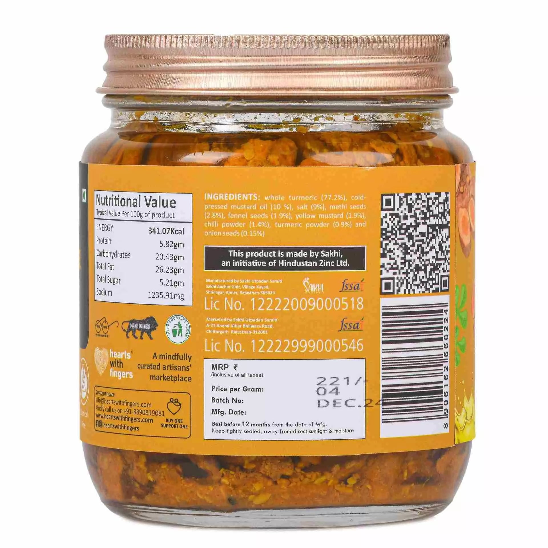 Daichi Turmeric Pickle | Crafted with Love by Women Artisans | Sun Cured | Cold-Pressed Mustard Oil | In-House Spices Daichi Turmeric Pickle | Crafted with Love by Women Artisans | Sun Cured | Cold-Pressed Mustard Oil | In-House Spices