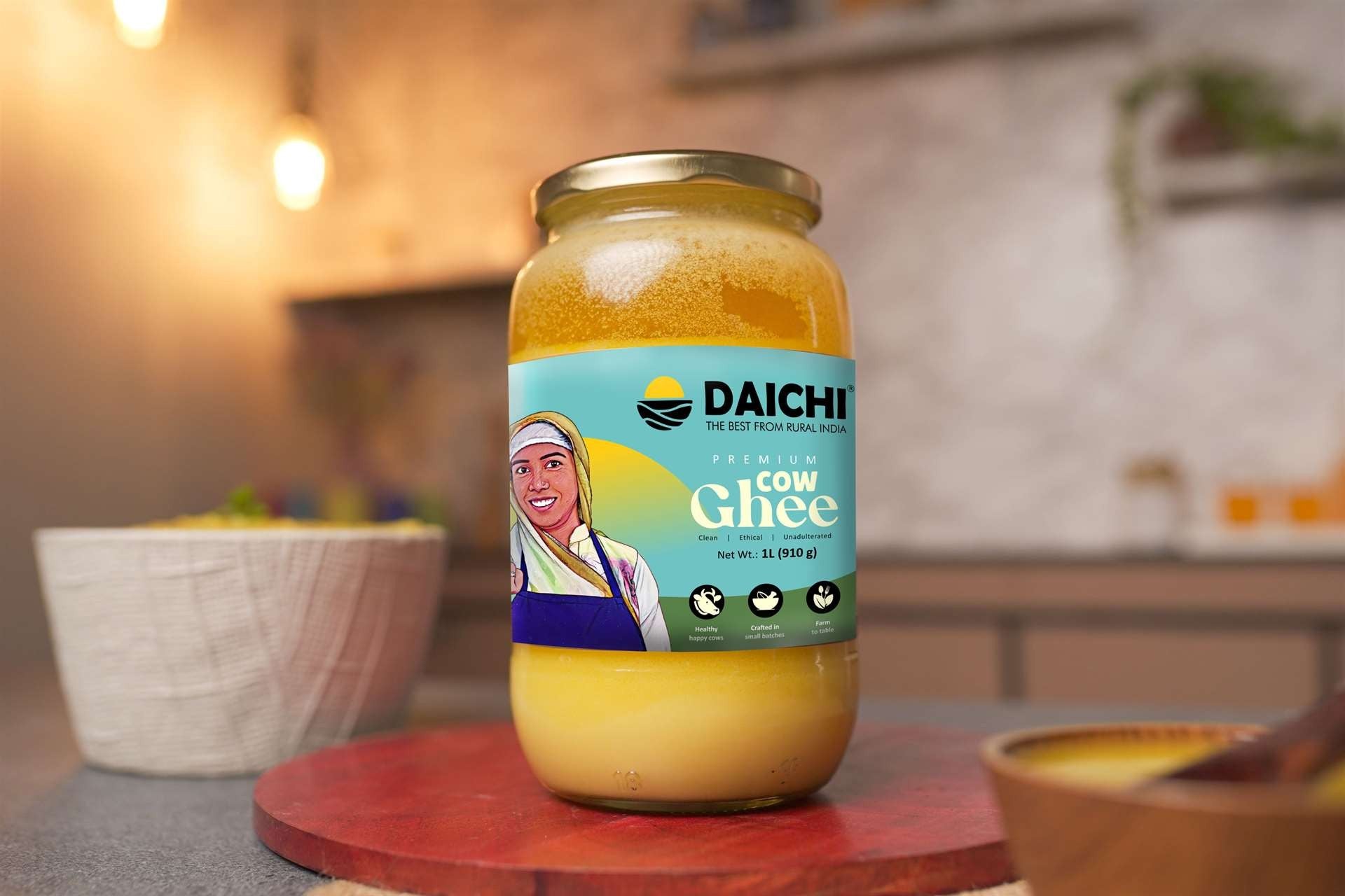 Daichi Premium Cow Ghee | Pure, Natural, and Healthy | Grass-Fed Cows | Crafted in Small Batches Daichi Premium Cow Ghee | Pure, Natural, and Healthy | Grass-Fed Cows | Crafted in Small Batches