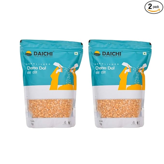 Daichi Unpolished Chana Dal | Fibre & Nutrient Rich | Single Origin | Chemical Free | Sun-Dried | Crafted by Rural Women Daichi Unpolished Chana Dal | Fibre & Nutrient Rich | Single Origin | Chemical Free | Sun-Dried | Crafted by Rural Women