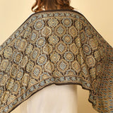 Brown Ajrakh Handblock Stole