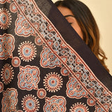 Ajrakh Handblock Printed Cotton Dupatta