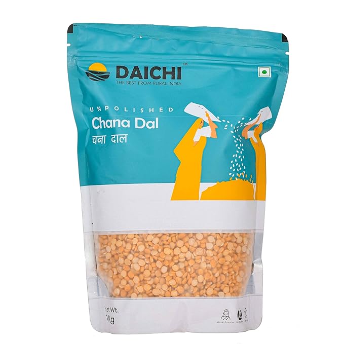 Daichi Unpolished Chana Dal | Fibre & Nutrient Rich | Single Origin | Chemical Free | Sun-Dried | Crafted by Rural Women Daichi Unpolished Chana Dal | Fibre & Nutrient Rich | Single Origin | Chemical Free | Sun-Dried | Crafted by Rural Women