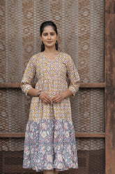 Basanti-Neel Tiered Dress