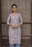 Neelam-Gul V-Neck straignt kurti