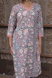 Neelam-Gul V-Neck straignt kurti