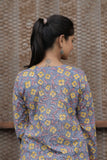 Surkh-Yoke Gathered Kurti
