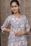 Surkh-Jaal Gathered Kurta