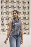 Black & White Handloom Cotton Checkered Shirt
