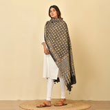 Traditional Ajrakh Block Print Dupatta with Tassels