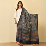 Indigo Ajrakh Cotton Dupatta