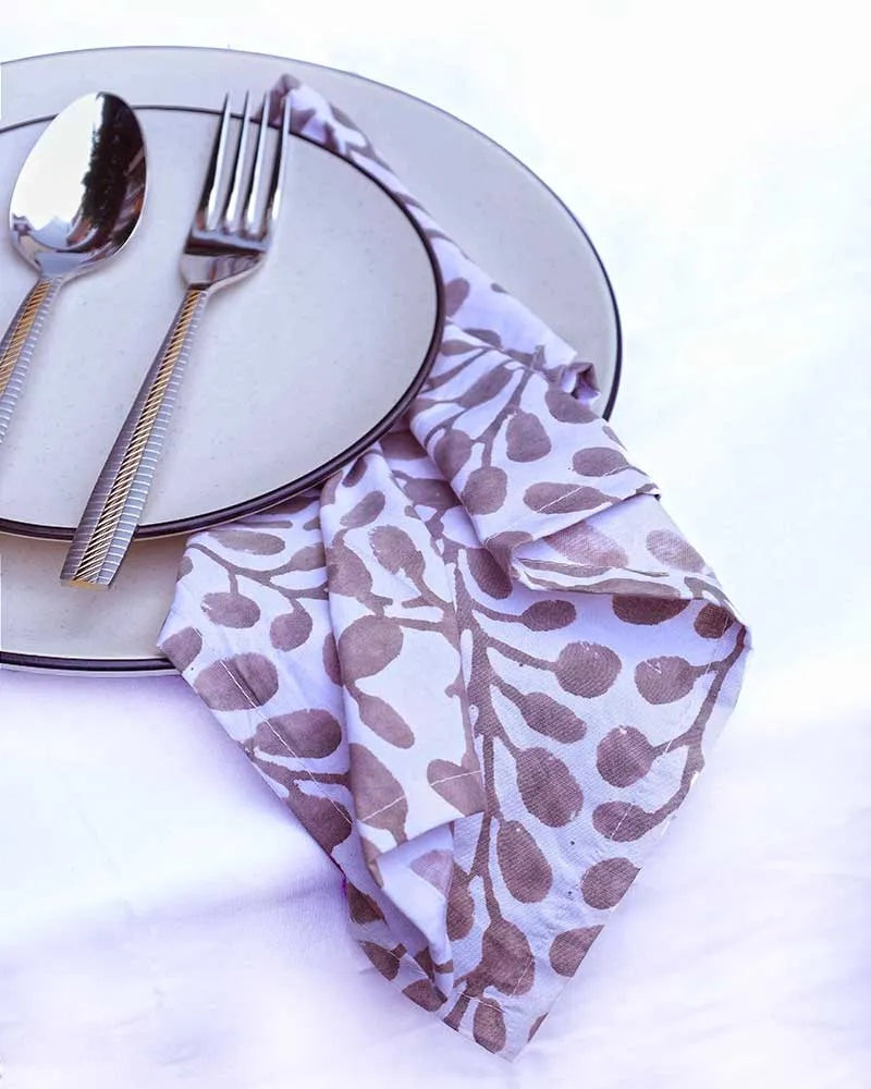 Set of Contemporary Organic Cotton Napkins - Jaiv Set of Contemporary Organic Cotton Napkins - Jaiv