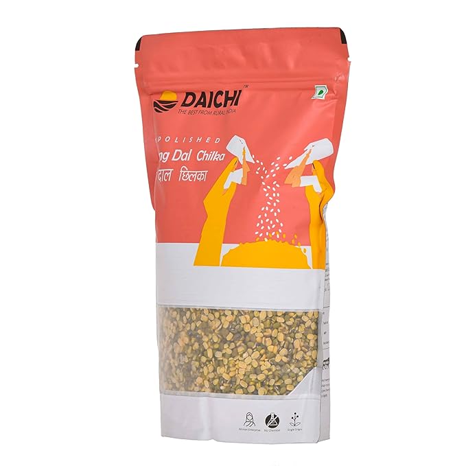 Daichi Unpolished Moong Dal Chilka | Fibre & Nutrient Rich | Single Origin | Chemical Free | Sun- Dried | Crafted by Rural Women Daichi Unpolished Moong Dal Chilka | Fibre & Nutrient Rich | Single Origin | Chemical Free | Sun- Dried | Crafted by Rural Women