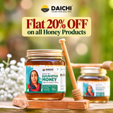 Daichi Eucalyptus Honey - 100% Raw & Unprocessed, Straight from beekeepers, Cruelty-free, No Sugar or Additives