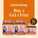 Daichi Litchi Honey | Raw, Natural, Unprocessed | No Sugar & Additives | Ethically Harvested | Buy 2 × 700g, Get 350g FREE