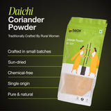 Daichi Pure Coriander Powder (Dhaniya) | 100% Natural Dhaniya | Single Origin | Unadulterated | Chemical-Free | Sun-Dried | Antioxidant & Anti-Inflammatory | Handcrafted by Rural Women