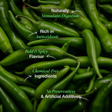 Daichi - Green Chilli Pickle | Crafted with love by women artisans | Sun cured | Cold-pressed mustard oil | In-house spices | No Preservatives