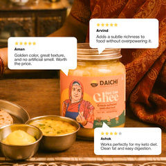 Daichi Pure A2 Desi Bilona Cow Ghee | Pure, Natural, and Healthy Cow Ghee | Handmade with Bilona Method | Daichi Ghee