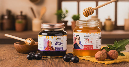 Natural jamun and litchi honey