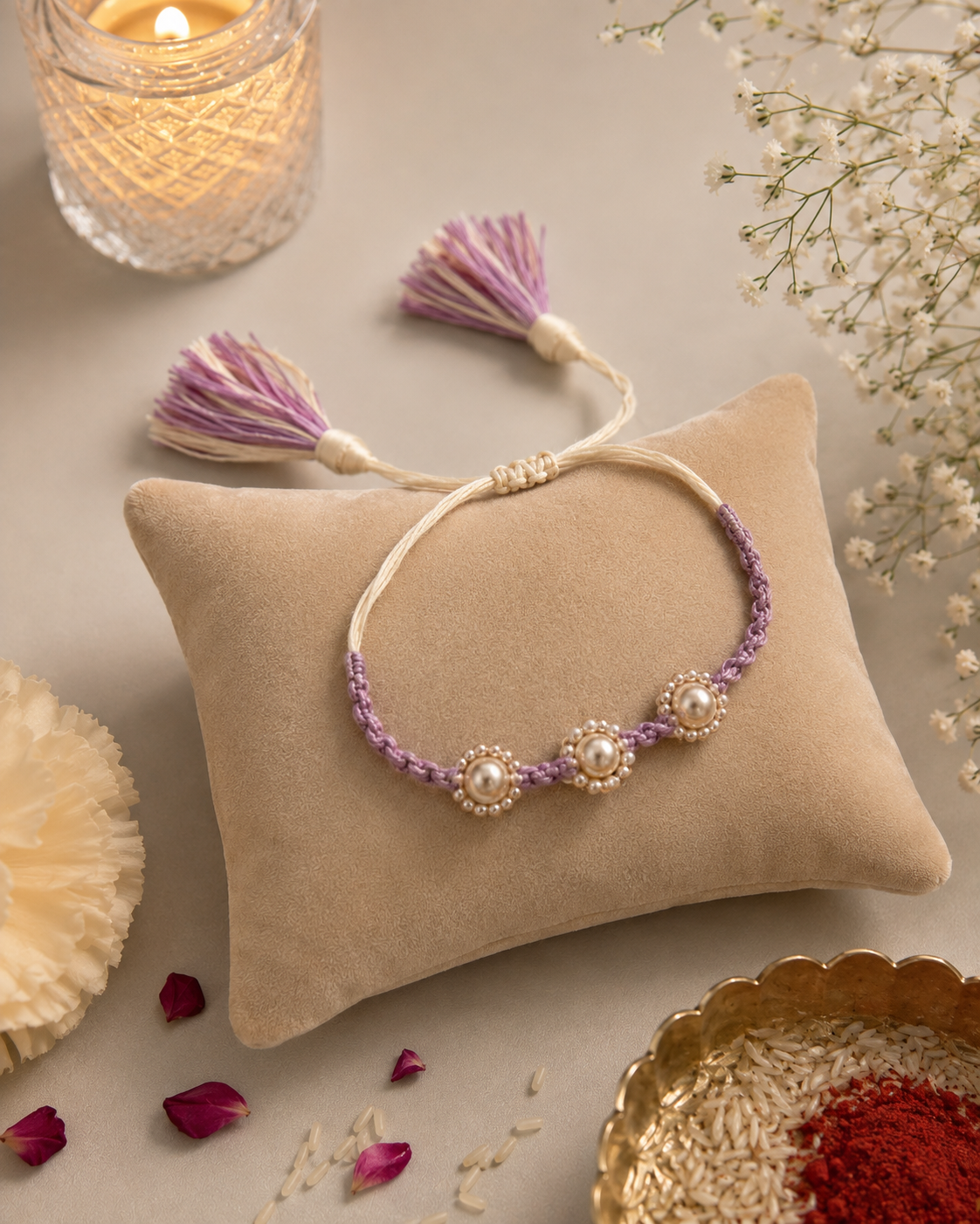 Pearl Blossom Rakhi