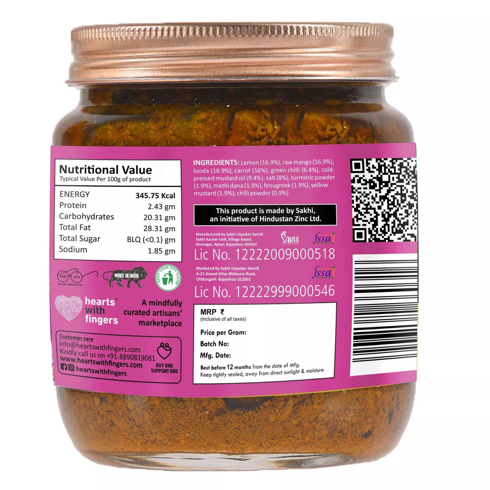 Daichi Mixed Pickle | Crafted with Love by Women Artisans | Sun Cured | Cold-Pressed Mustard Oil | In-House Spices