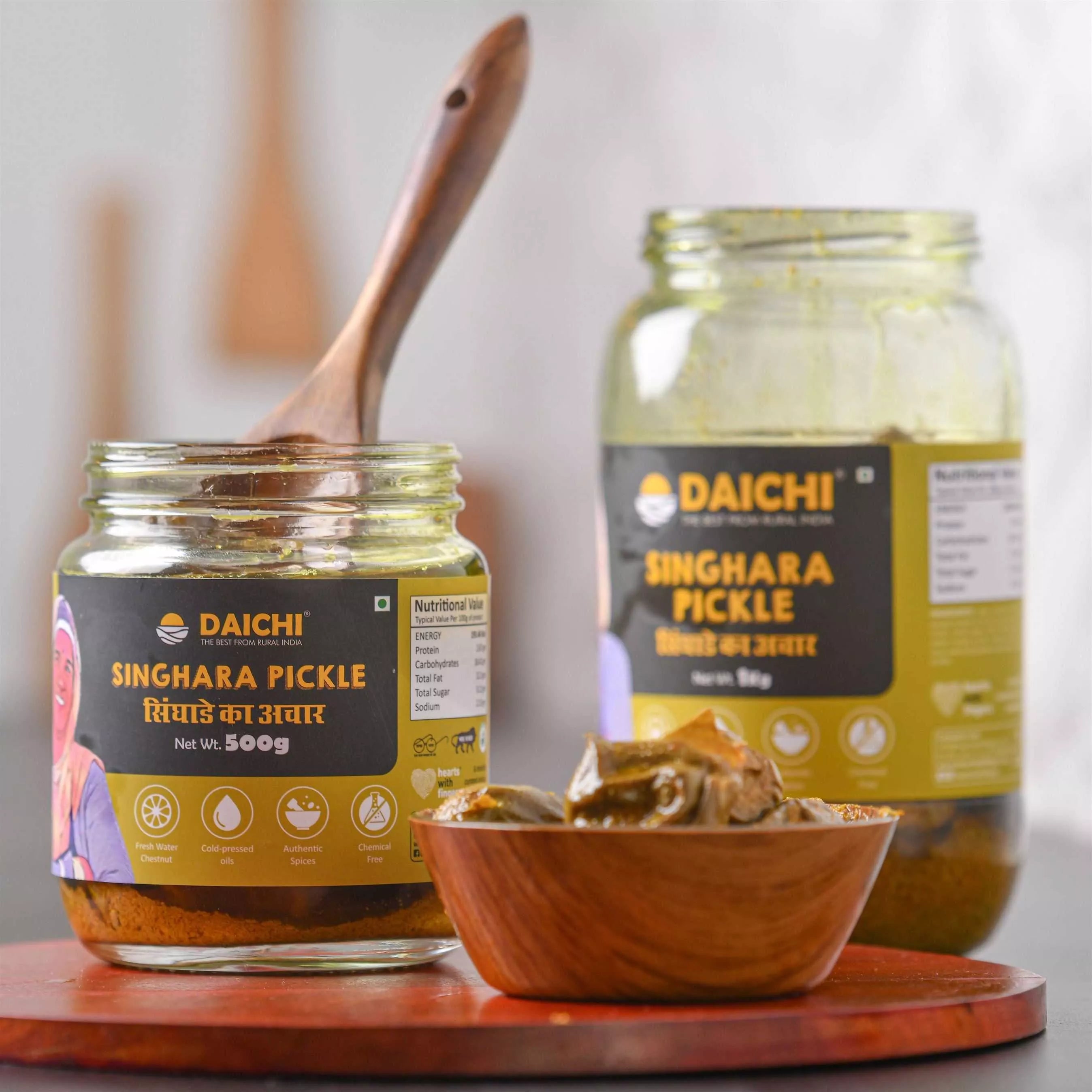 Daichi Singhara Pickle | Crafted with Love by Women Artisans | Sun Cured | Cold-Pressed Mustard Oil | In-House Spices