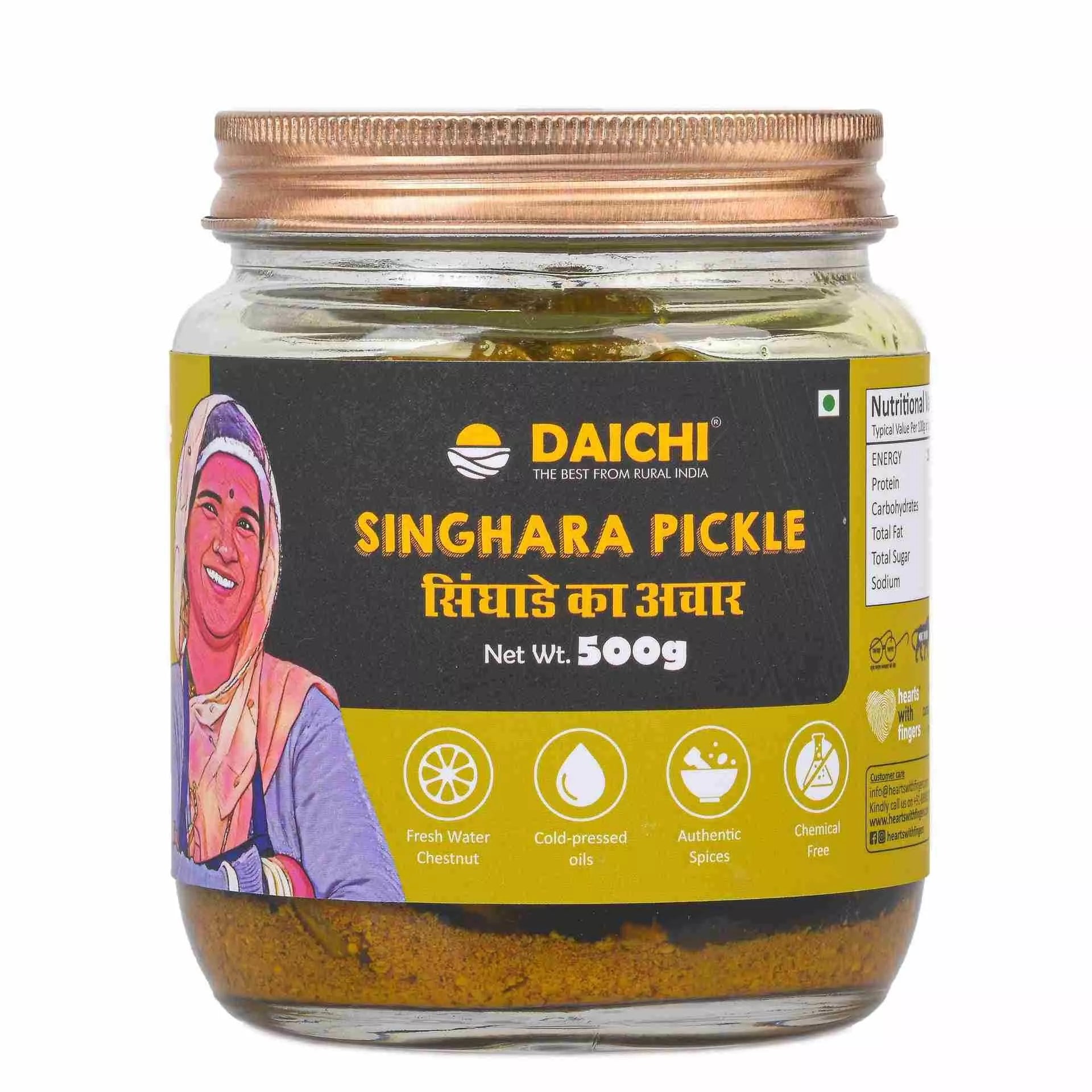 🎁 Daichi Singhara Pickle | Crafted with Love by Women Artisans | Sun Cured | Cold-Pressed Mustard Oil | In-House Spices (100% off)