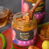 Daichi Mixed Pickle | Crafted with Love by Women Artisans | Sun Cured | Cold-Pressed Mustard Oil | In-House Spices