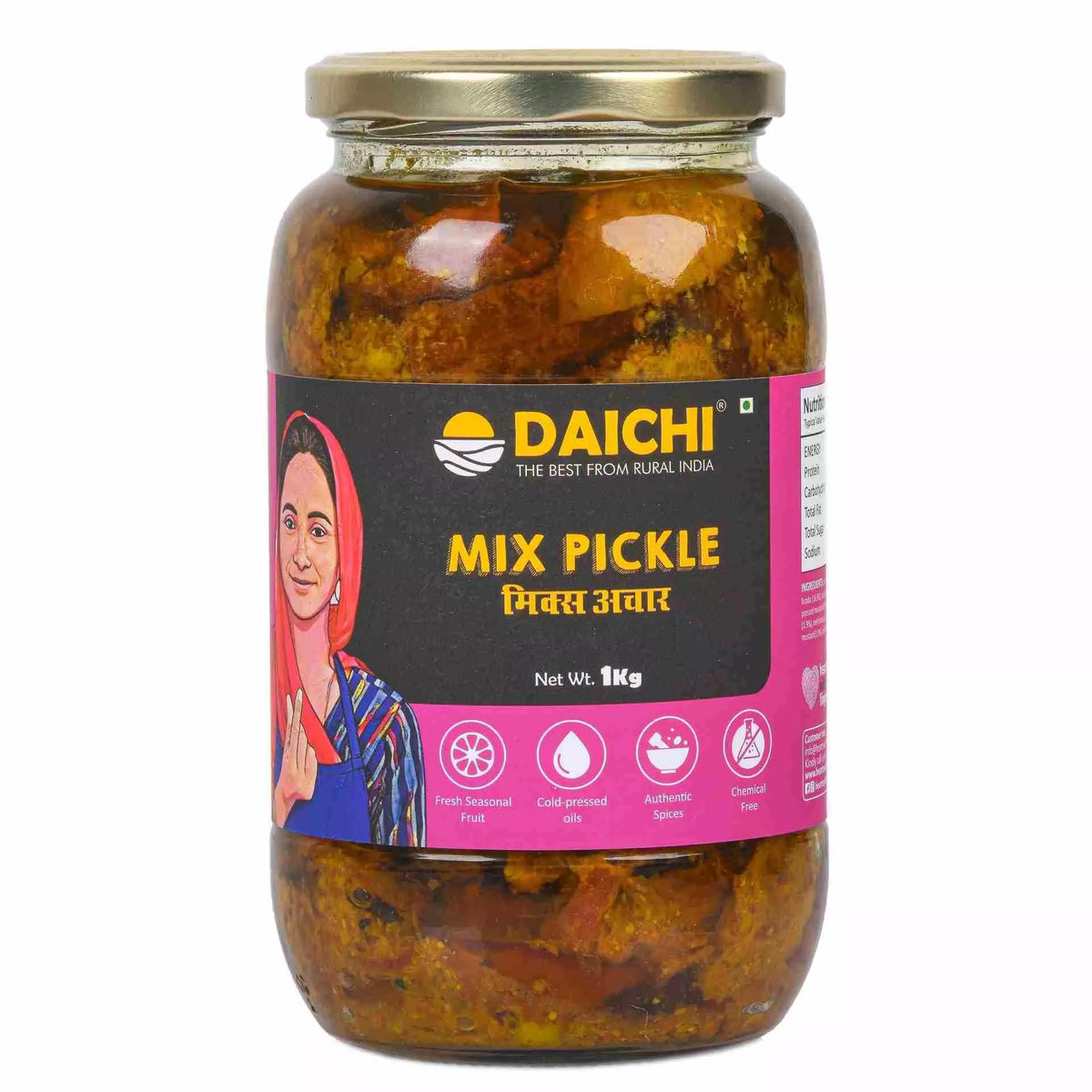 🎁 Daichi Mix Pickle | Crafted with Love by Women Artisans | Sun Cured | Cold-Pressed Mustard Oil | In-House Spices (100% off)