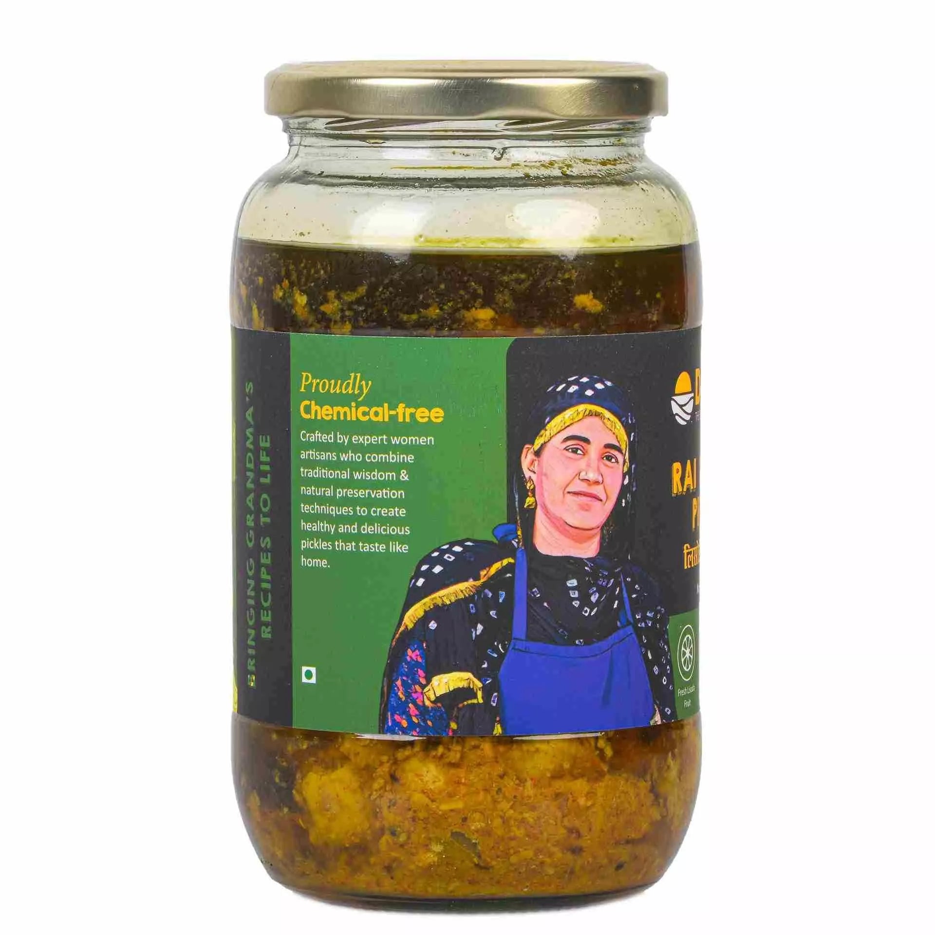 Daichi Handcrafted Lisoda (Raai) Pickle | Glass Jars