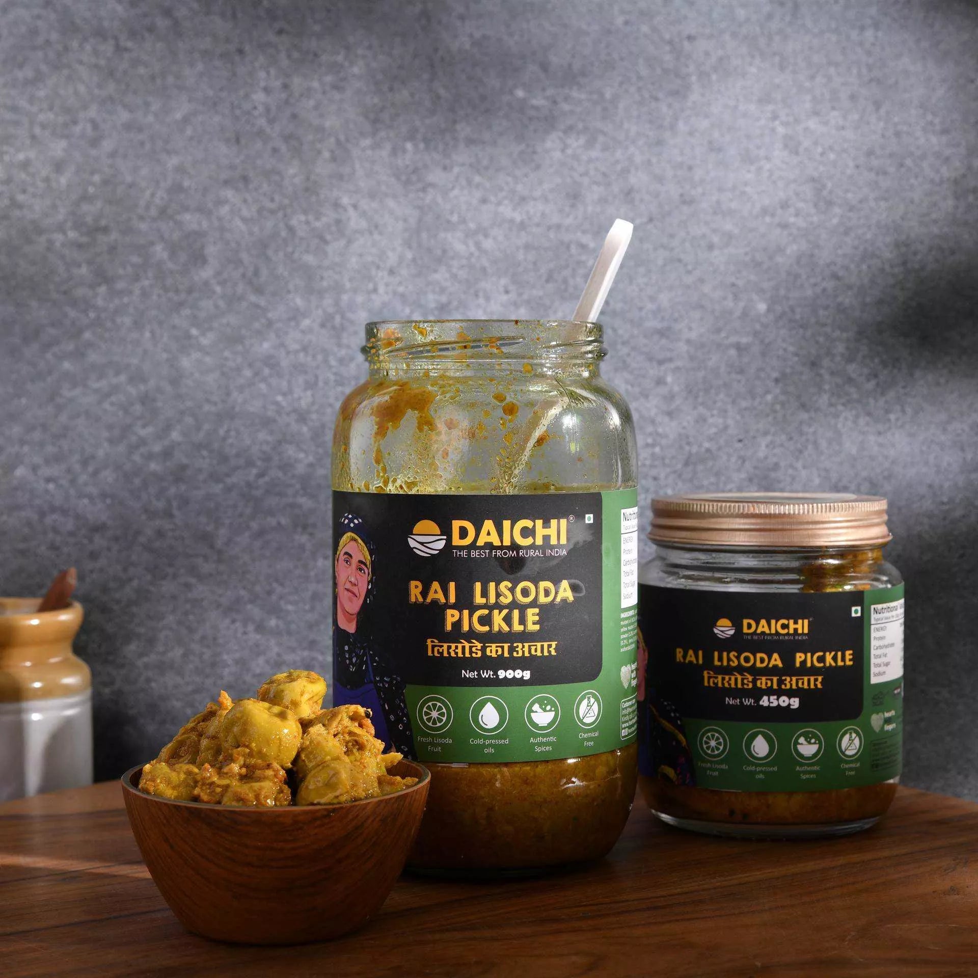 Daichi Handcrafted Lisoda (Raai) Pickle | Glass Jars