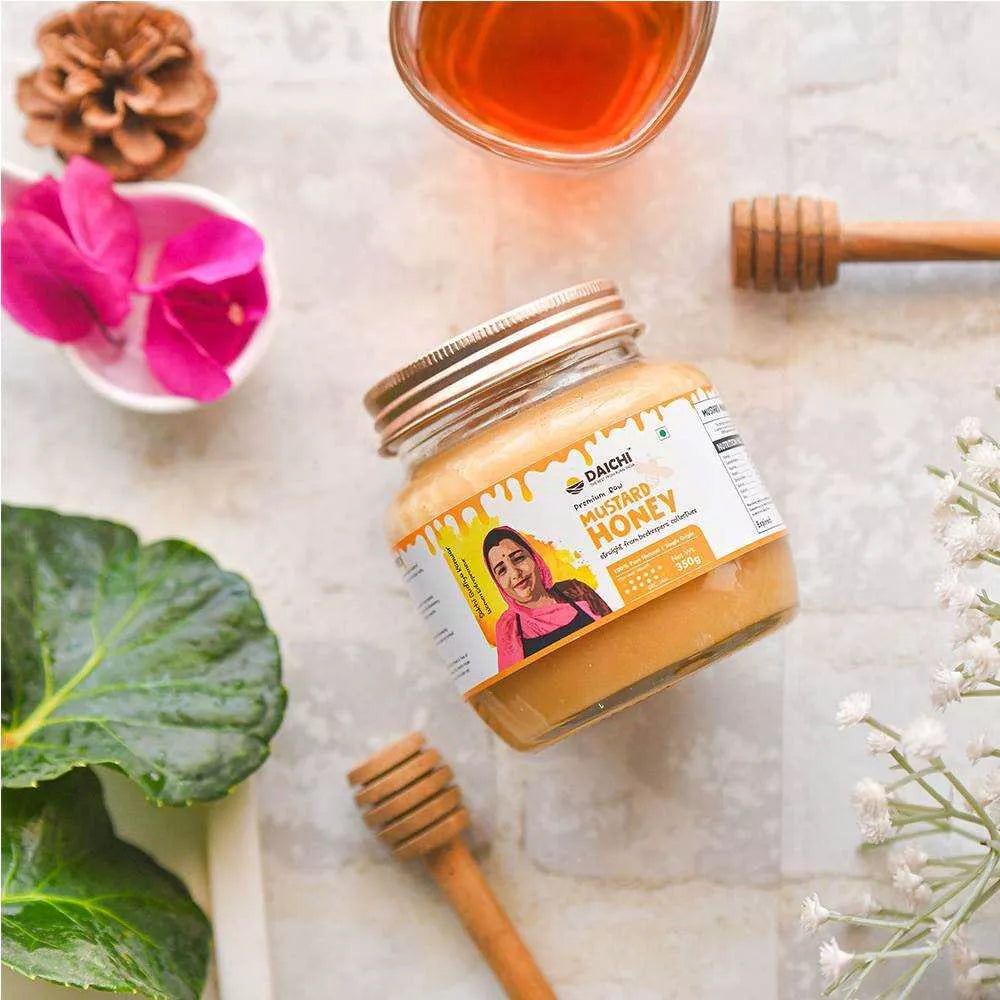Daichi Natural Mustard Honey | Glass bottle