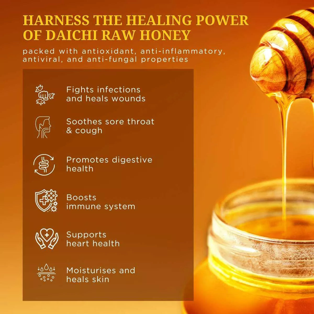 Daichi Natural Mustard Honey | Glass bottle