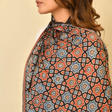 Ajrakh Handblock Modal Silk Stole