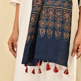 Indigo Ajrakh Cotton Dupatta