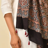 Ajrakh Handblock Printed Cotton Dupatta