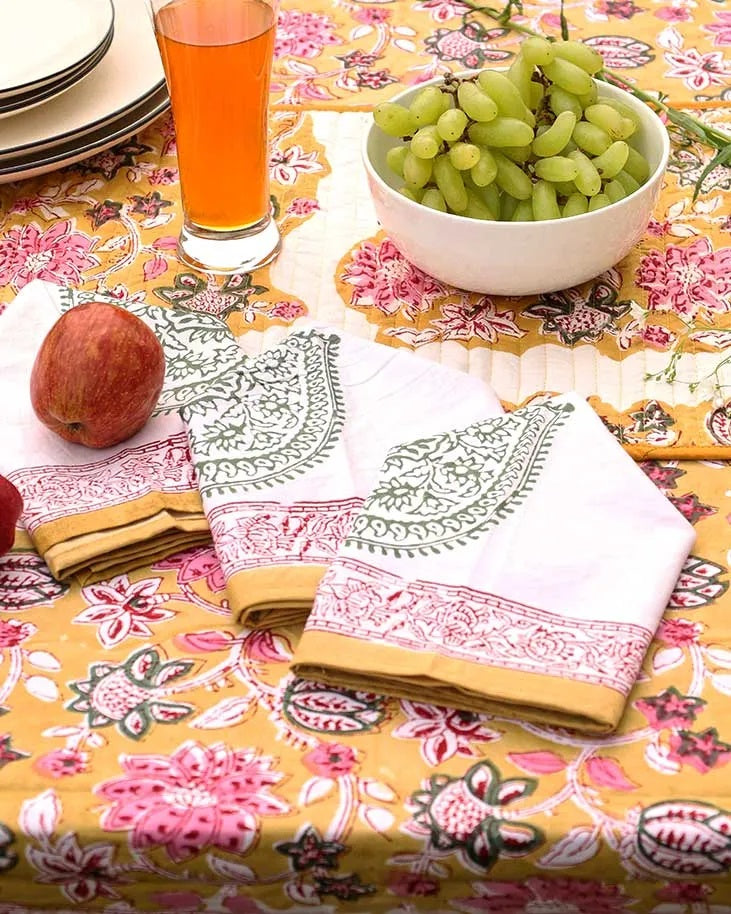 Ethnic Design Dinner Napkins Set - Chaukas