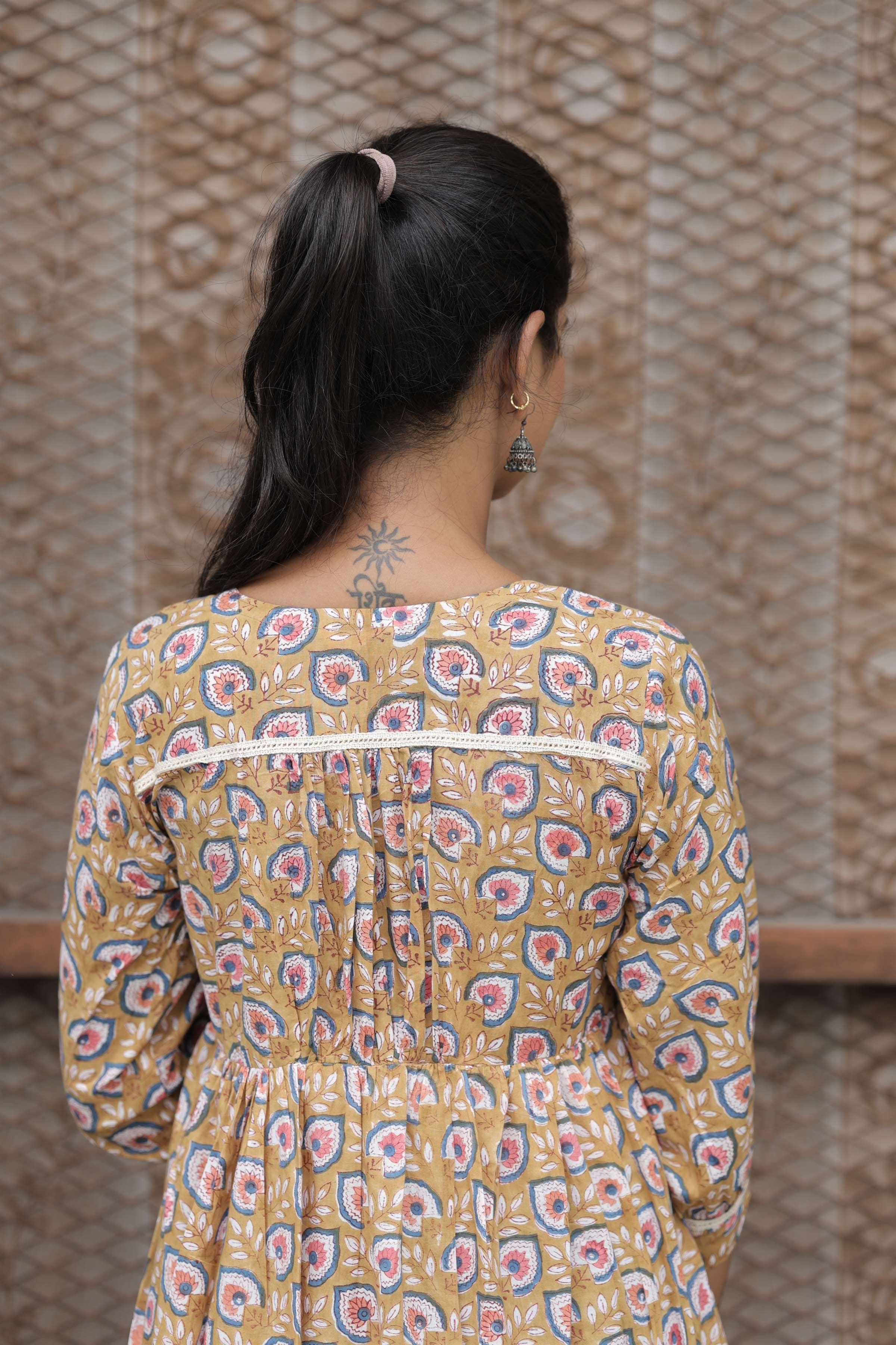 Basanti-Neel Tiered Dress
