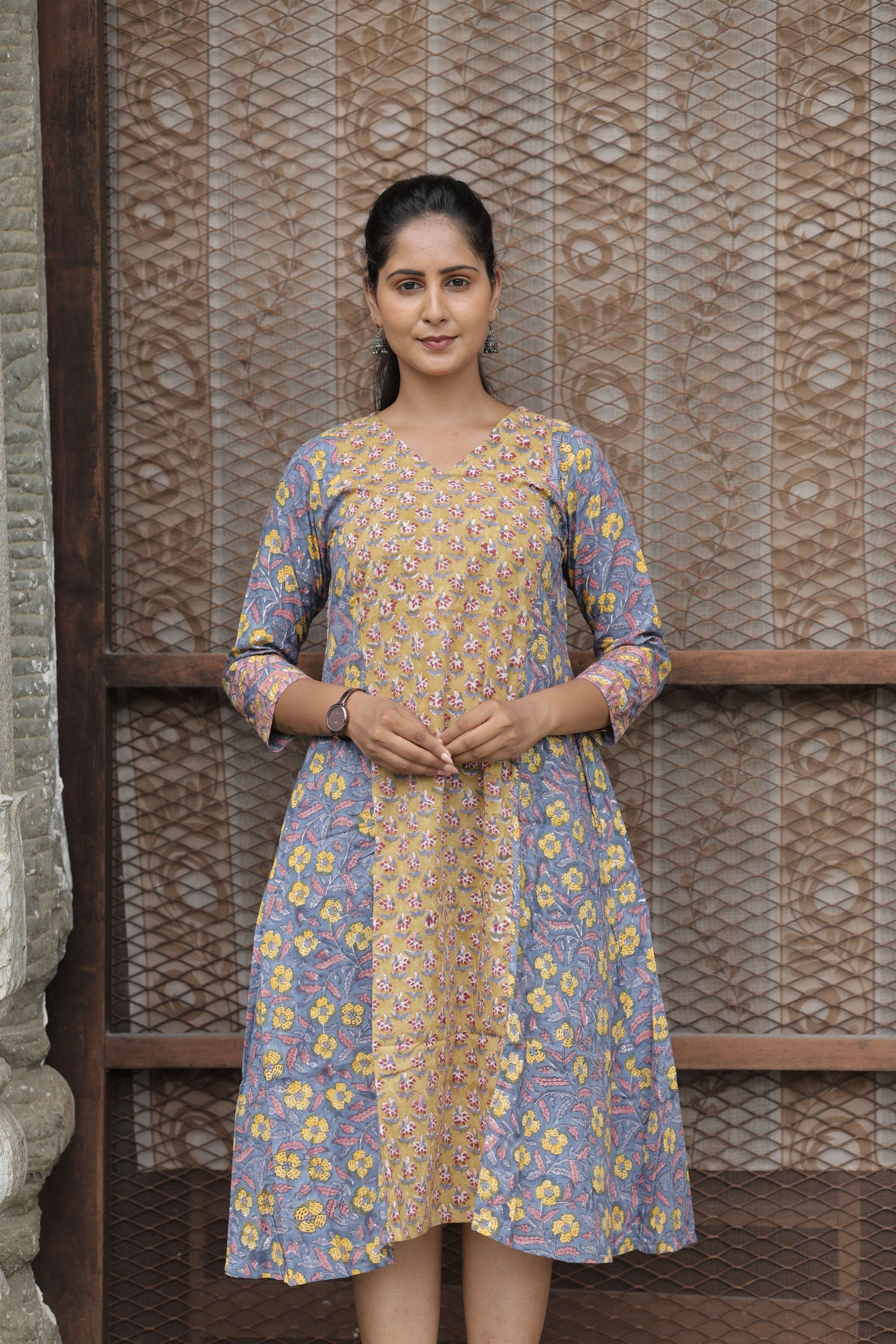 Keshar-Kalyani Panel Dress