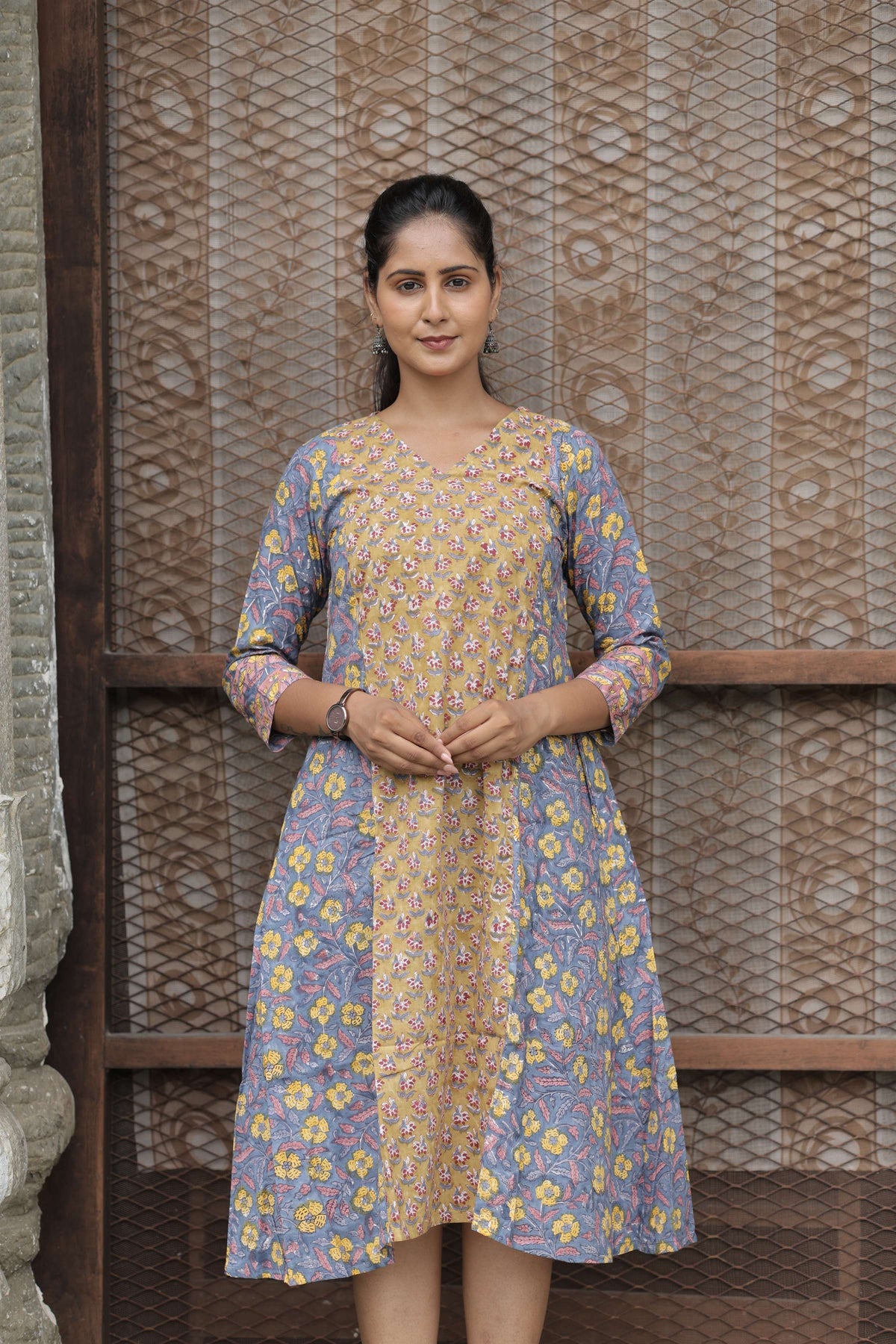 Keshar-Kalyani Panel Dress