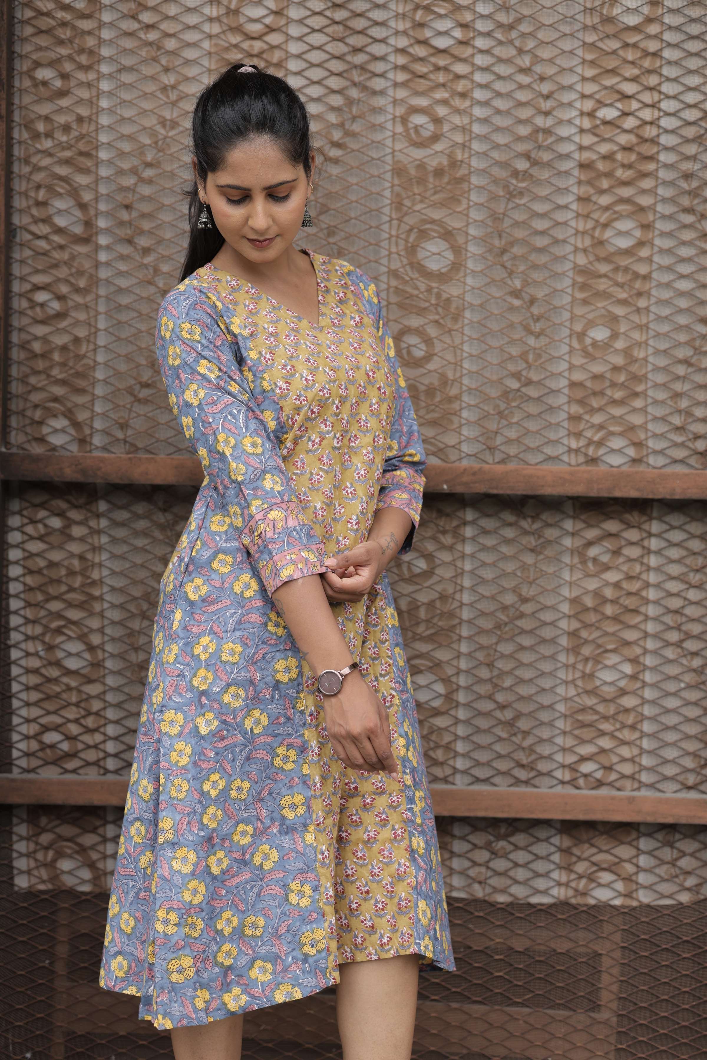 Keshar-Kalyani Panel Dress