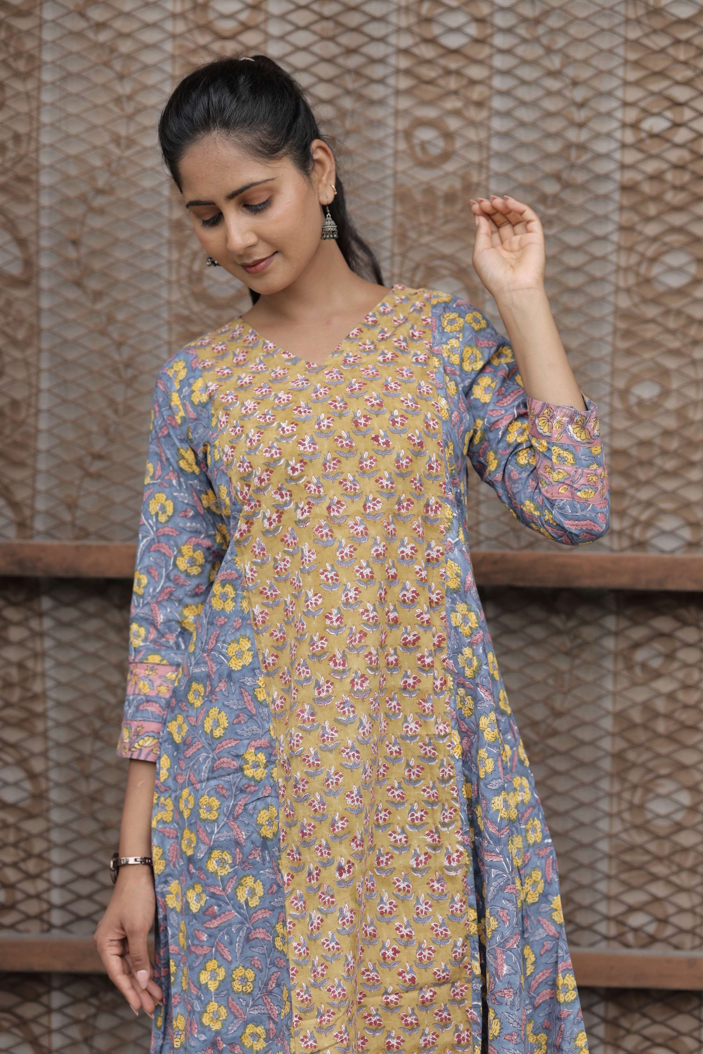 Keshar-Kalyani Panel Dress