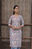 Neelam-Gul V-Neck straignt kurti