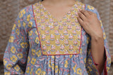 Surkh-Yoke Gathered Kurti