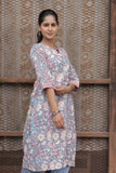 Surkh-Jaal Gathered Kurta