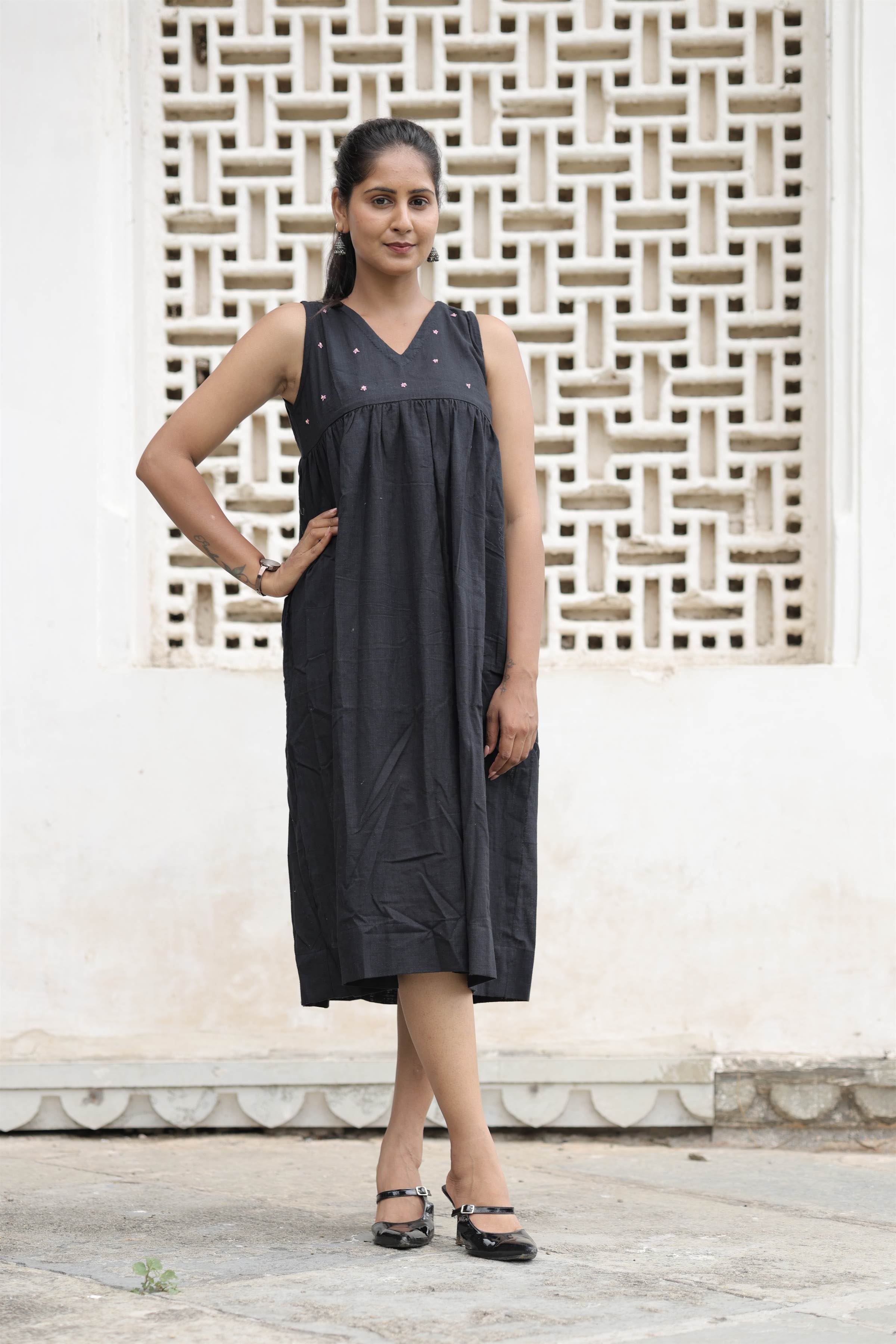 Cotton Slub | Handcrafted Embroidery | Flared Silhouette | Breathable Fabric | Everyday Comfort | Easy Styling