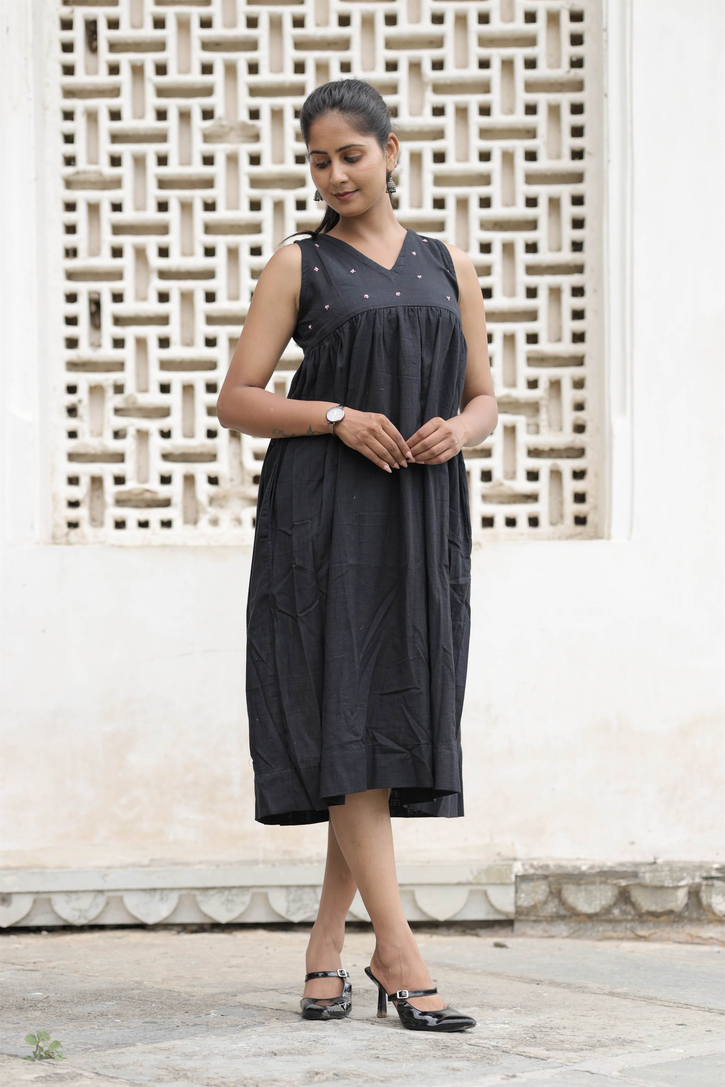 Cotton Slub | Handcrafted Embroidery | Flared Silhouette | Breathable Fabric | Everyday Comfort | Easy Styling