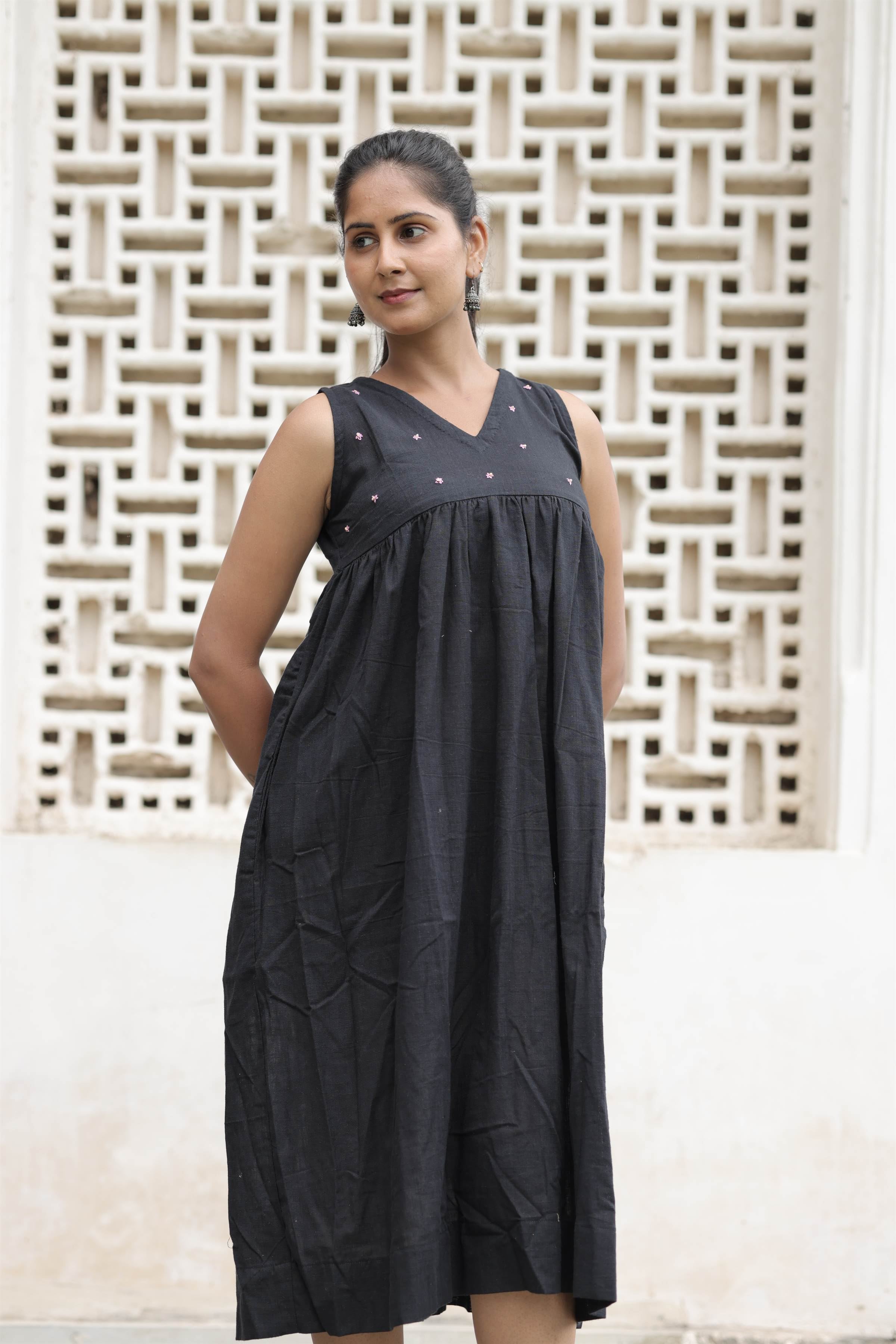 Cotton Slub | Handcrafted Embroidery | Flared Silhouette | Breathable Fabric | Everyday Comfort | Easy Styling